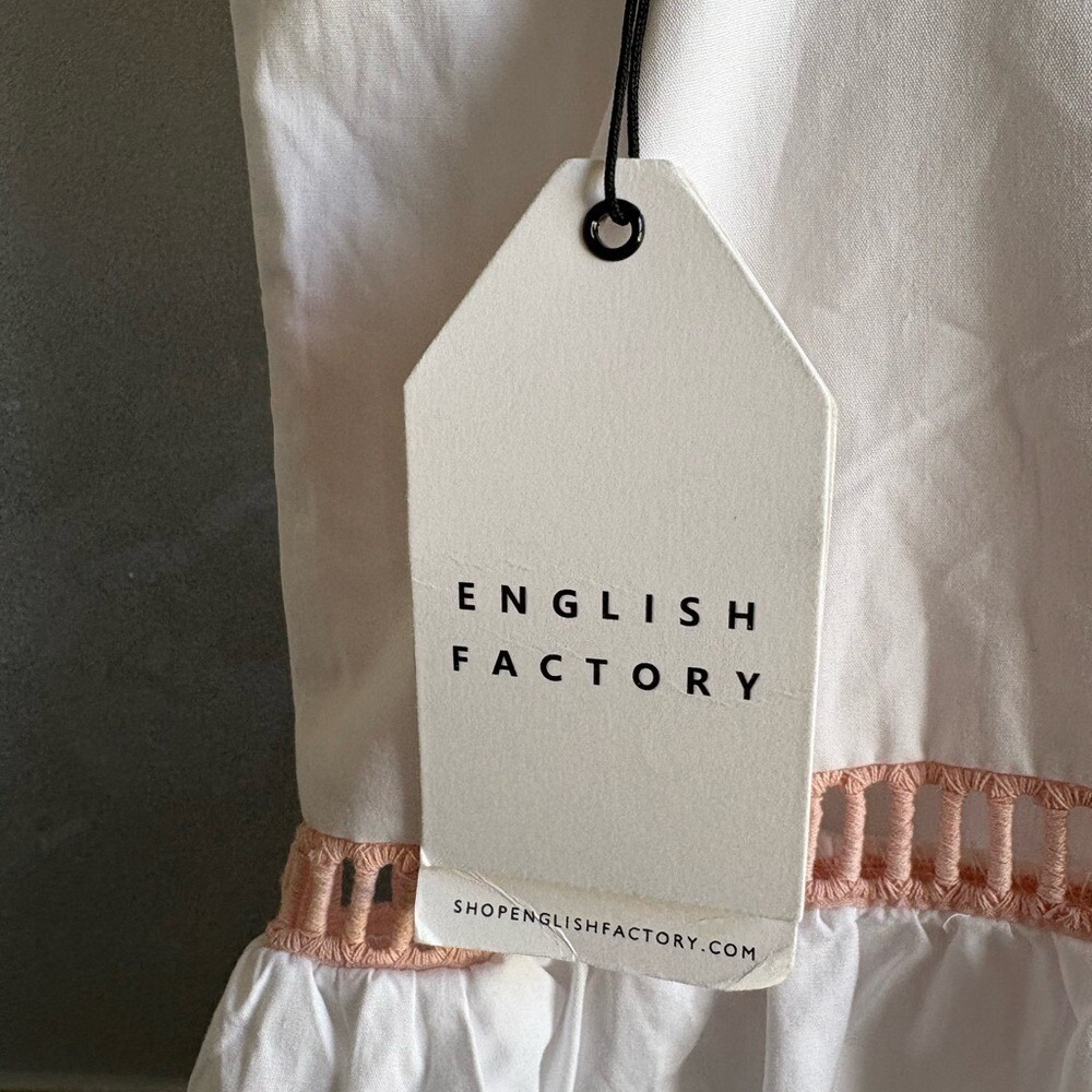 English Factory - Women's White Ladder Lace Dress - Sz Small -Color Multi  - NWT - Picture 6 of 9